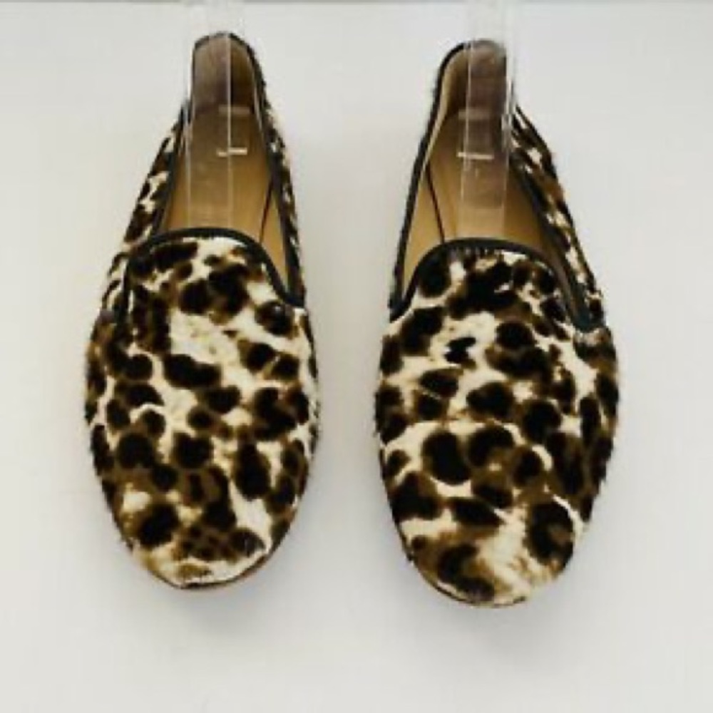 J. Crew - calf hair leather loafers - size 6